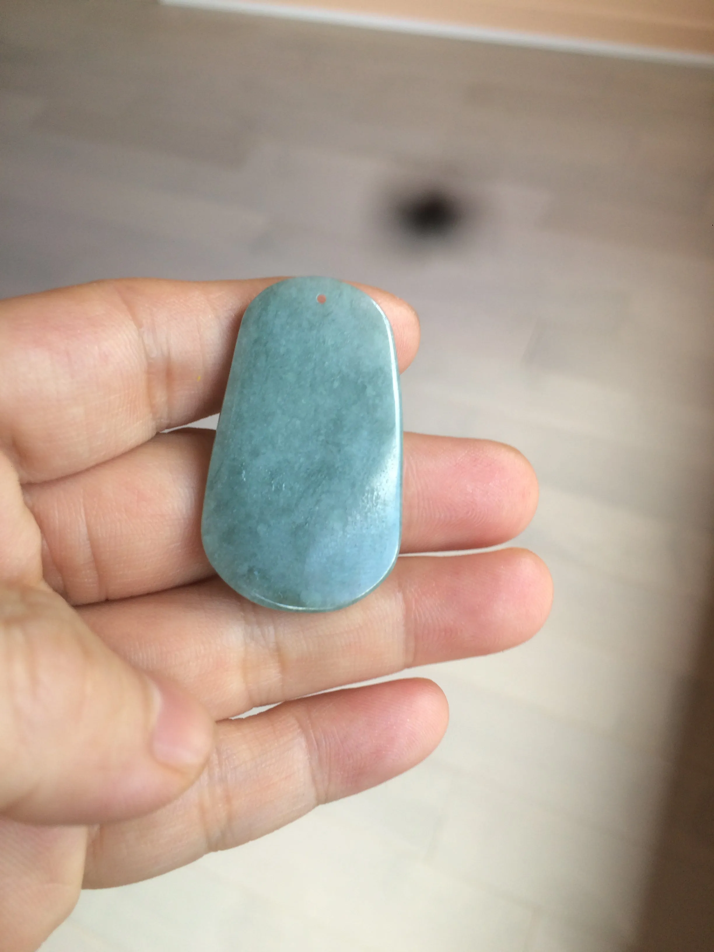 100% natural green/blue/gray/yellow Guatemala jadeite jade landscape(山水) pendant AQ74