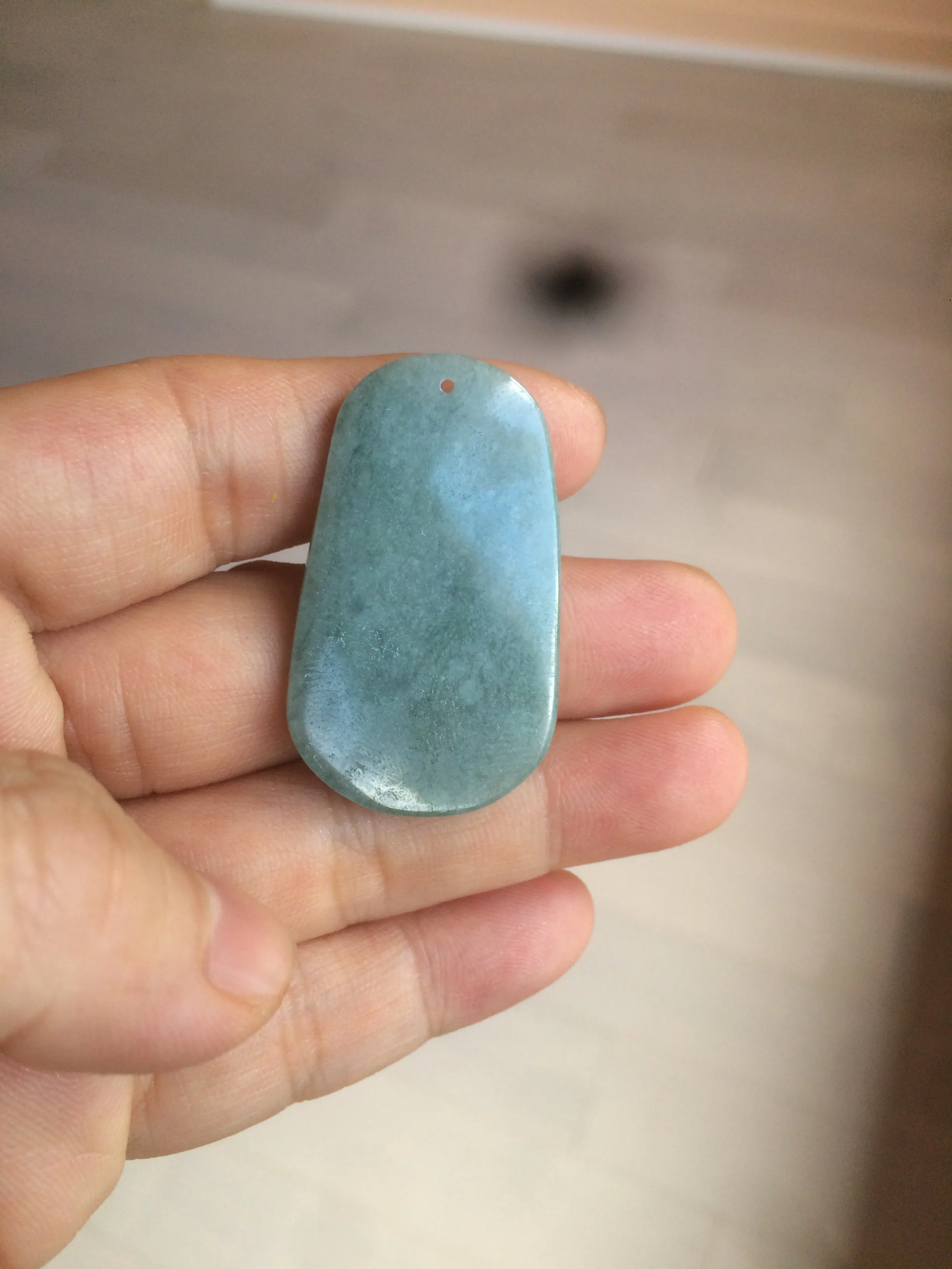 100% natural green/blue/gray/yellow Guatemala jadeite jade landscape(山水) pendant AQ74