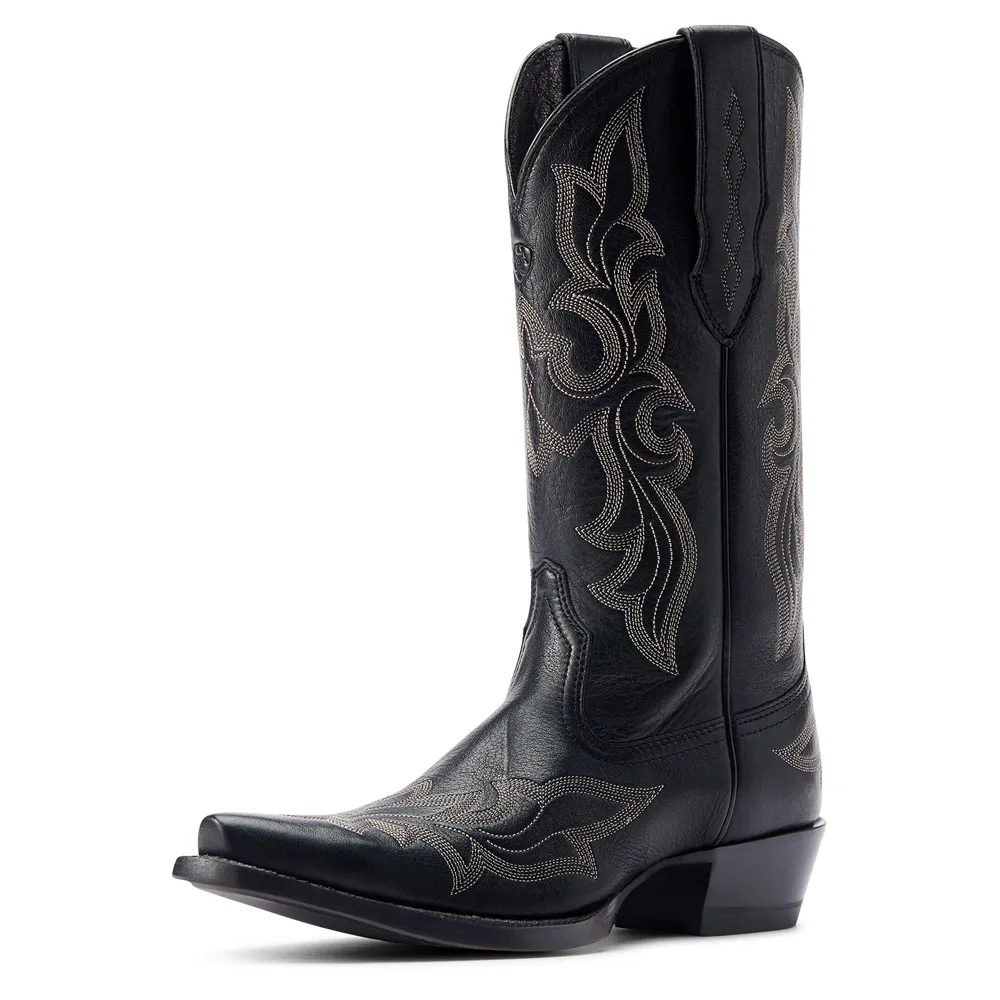 10044501 Ariat Women's Jennings StretchFit Western Boot - Black Deertan