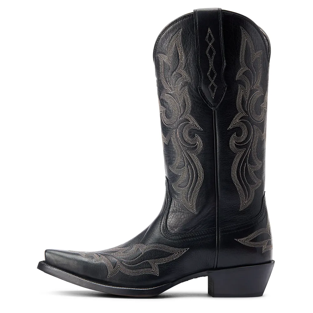 10044501 Ariat Women's Jennings StretchFit Western Boot - Black Deertan