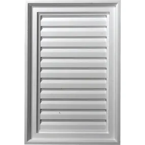 16'W x 15'H Rectangle Urethane Gable Vent Louver, Non-Functional