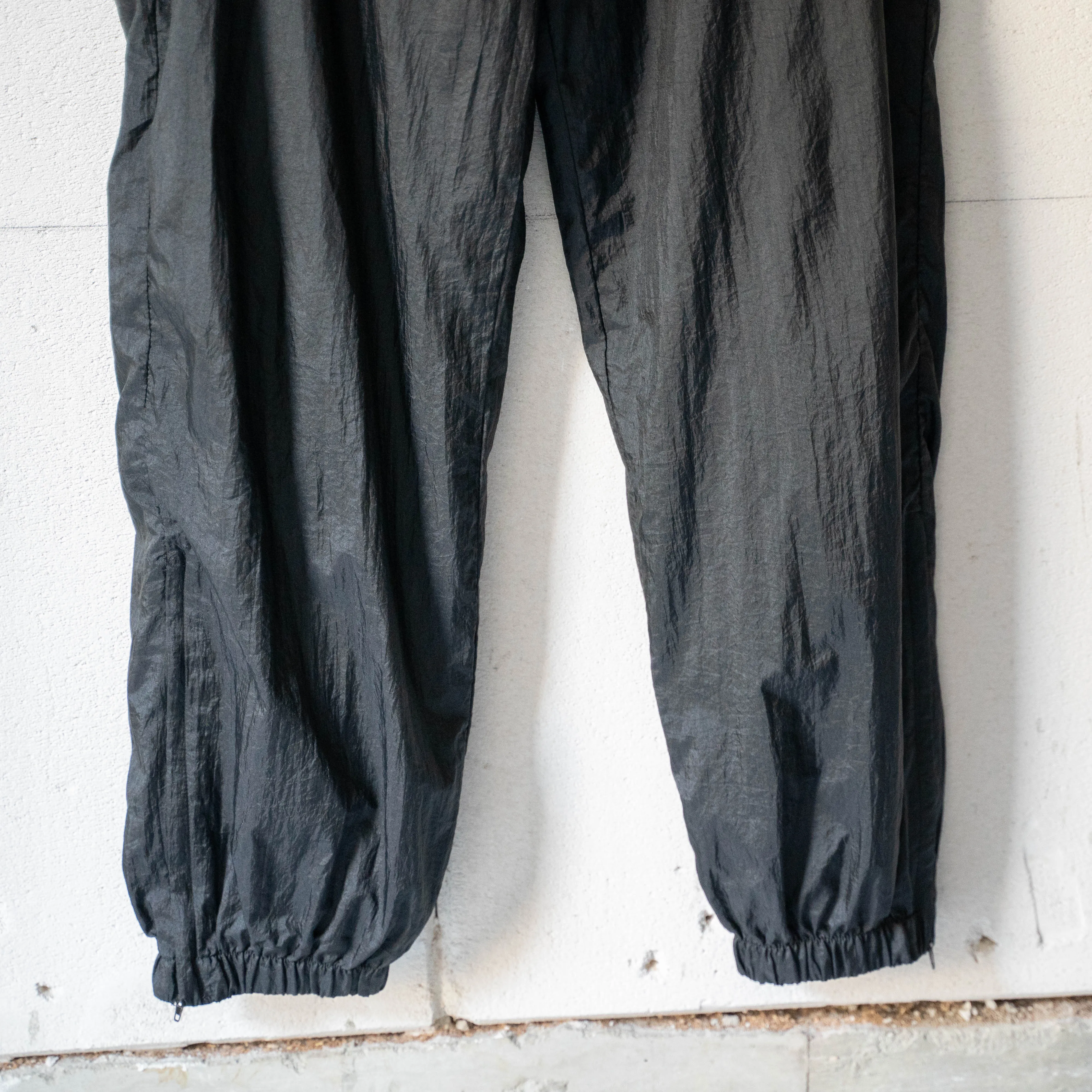 1990-00s 'Wilson' black color nylon pants