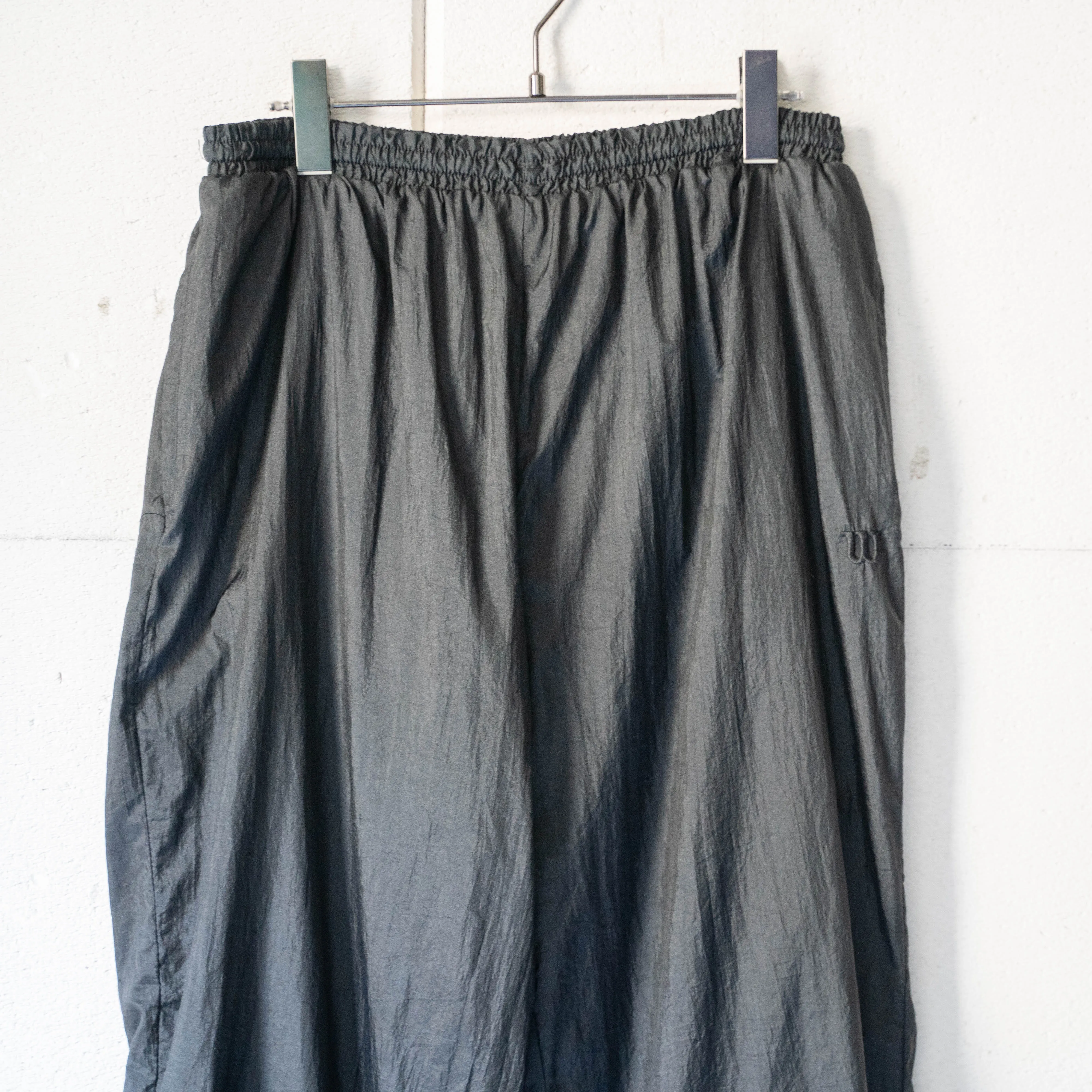 1990-00s 'Wilson' black color nylon pants