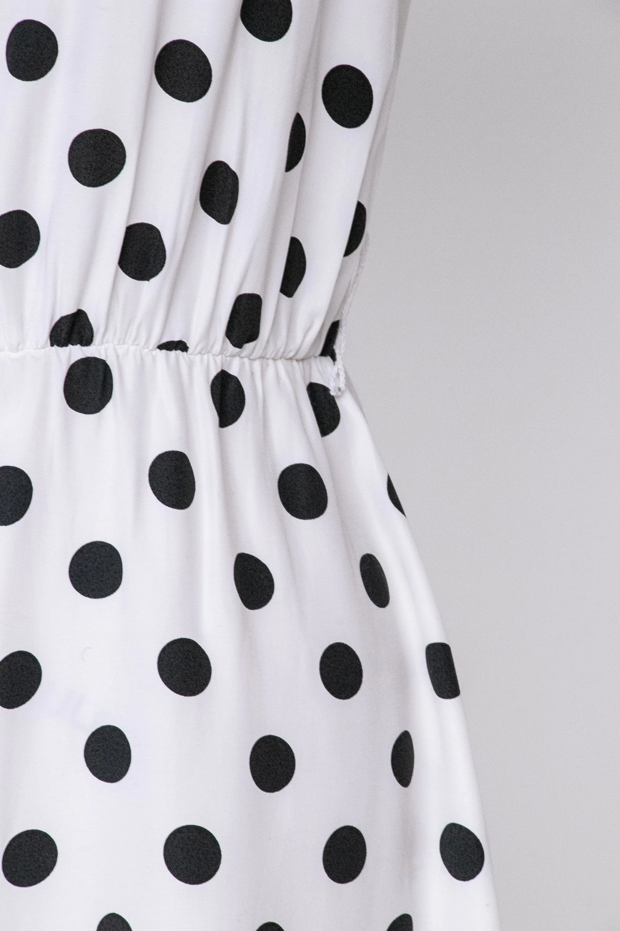 1990s Dress Polka Dot Full Skirt S