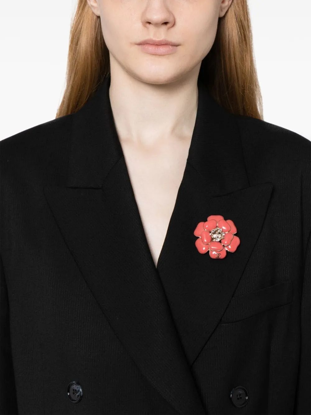 2013 Camélia Crystal Embellished Brooch