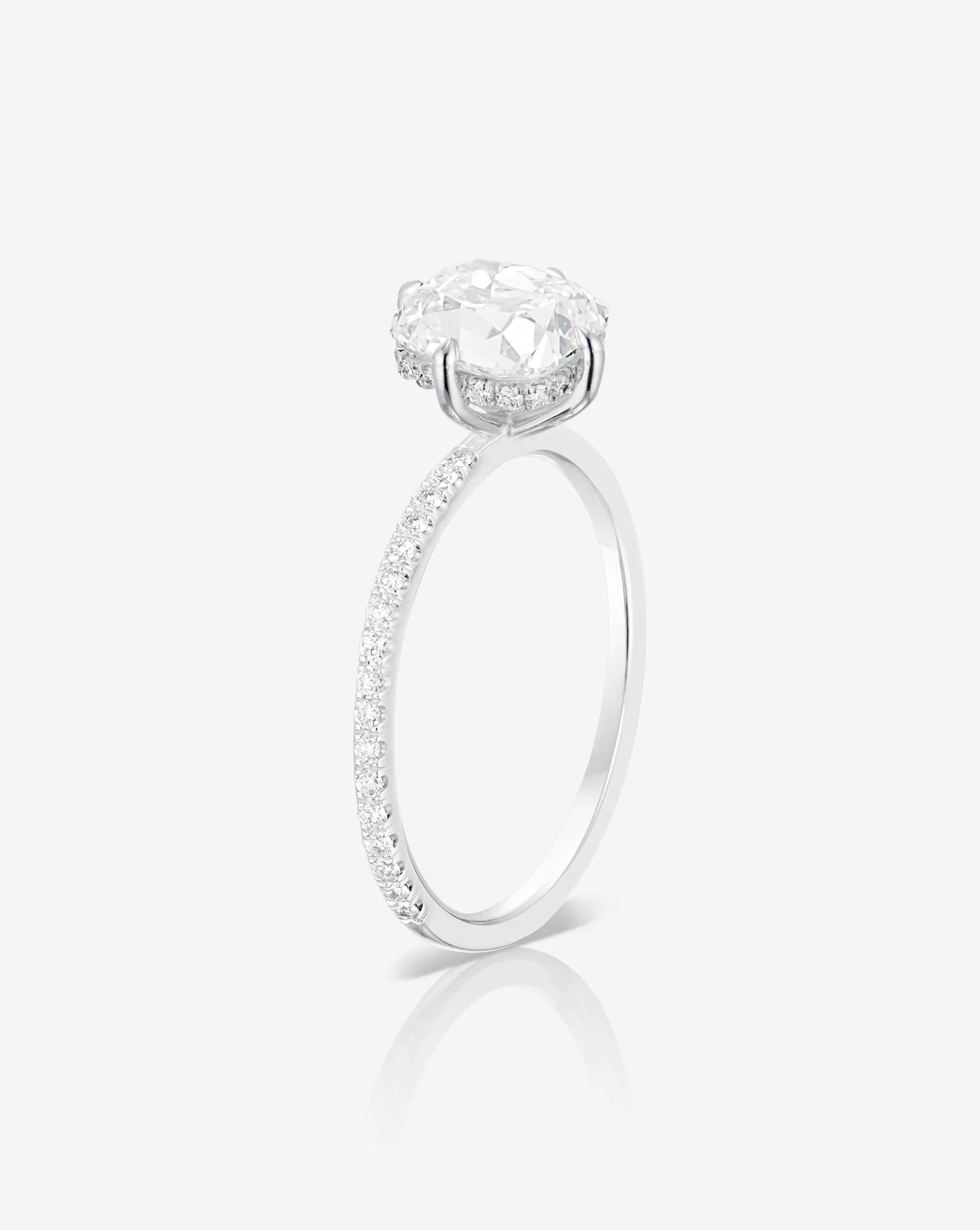 2.08 Old Mine in the Whisper Thin® Pavé with Hidden Halo