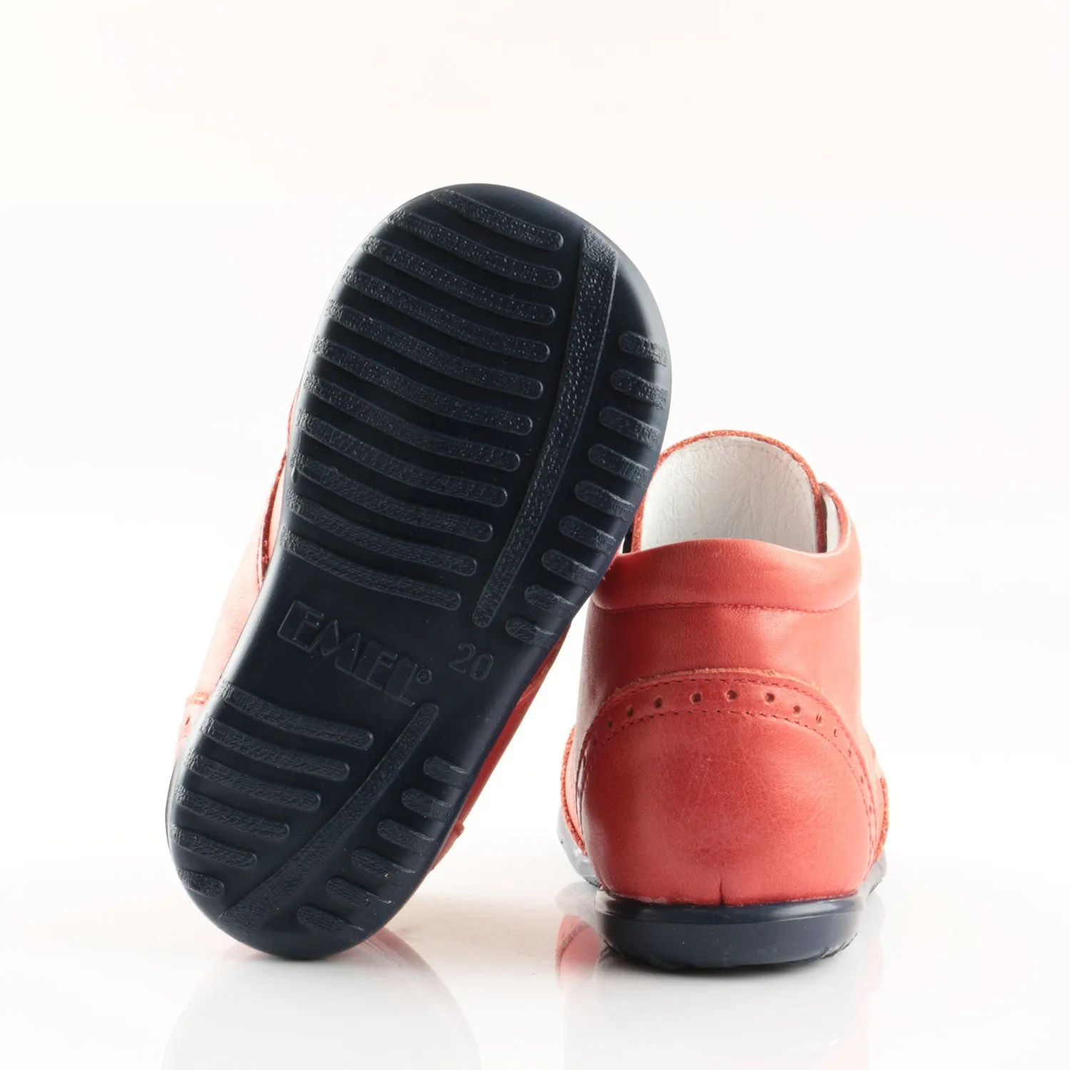 (2341-5) Emel first shoes - red brogue