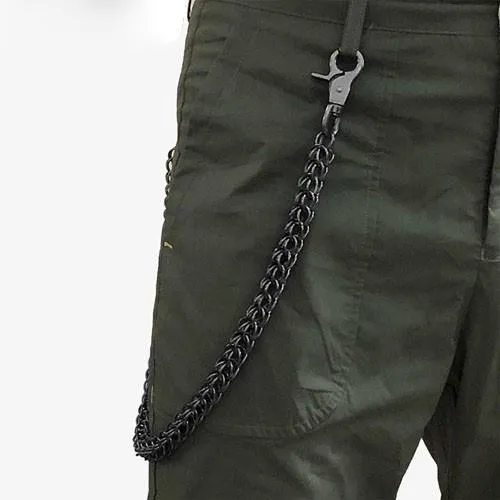 27'' Metal PUNK CHAIN BIKER SILVER Black WALLET CHAIN LONG PANTS CHAIN SILVER Black jeans chain jean chainS FOR MEN