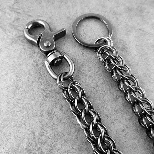 27'' Metal PUNK CHAIN BIKER SILVER Black WALLET CHAIN LONG PANTS CHAIN SILVER Black jeans chain jean chainS FOR MEN