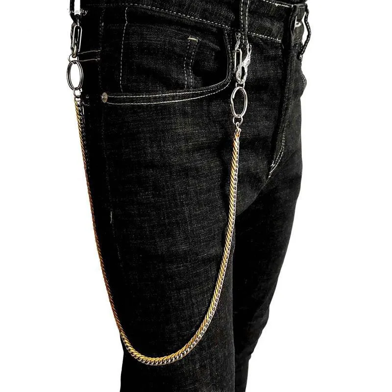 29'' SOLID STAINLESS STEEL BIKER SILVER Gold WALLET CHAIN LONG PANTS CHAIN PUNK jeans chain jean chainS FOR MEN