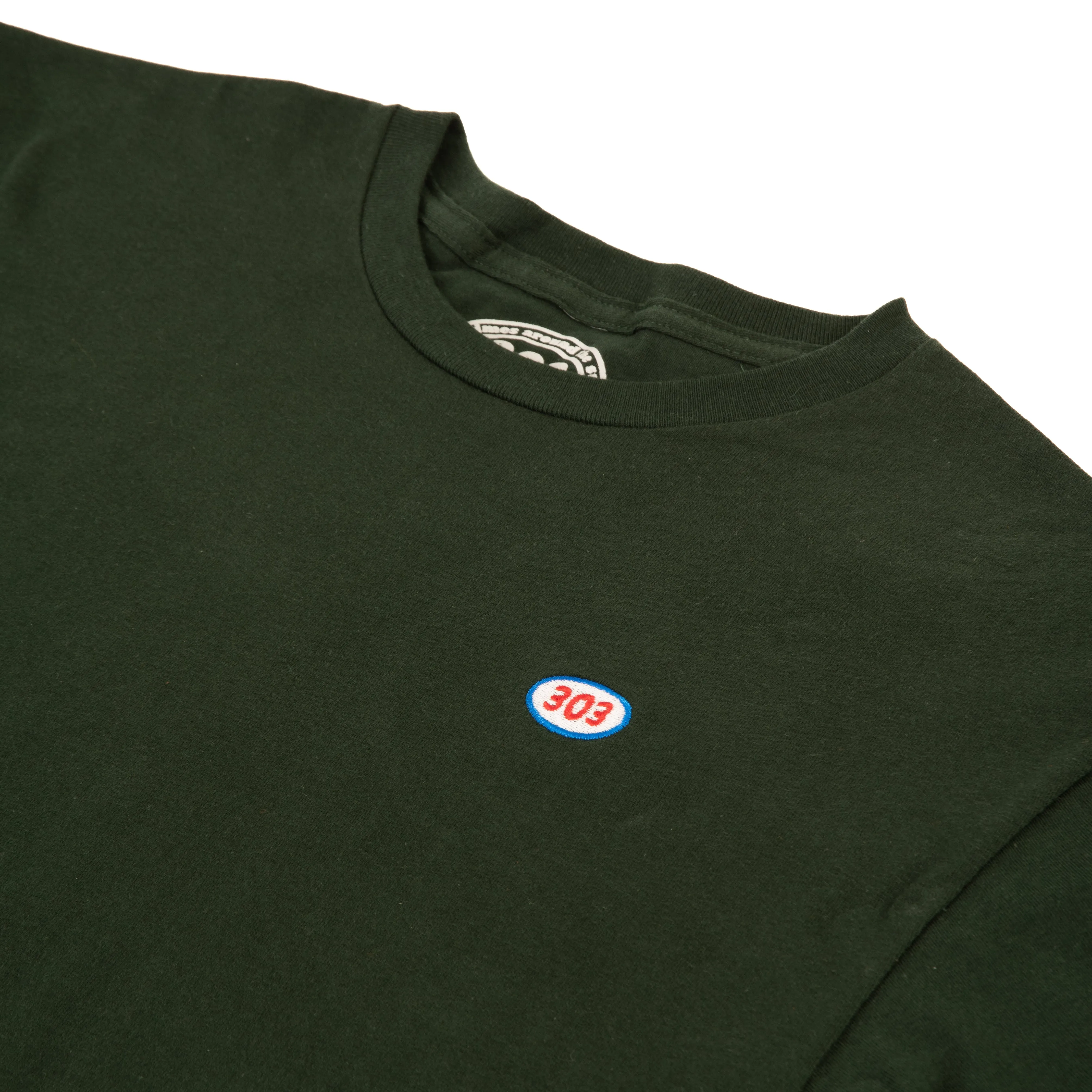 303 Boards - 303 Embroidered Oval Tee (Forest Green)