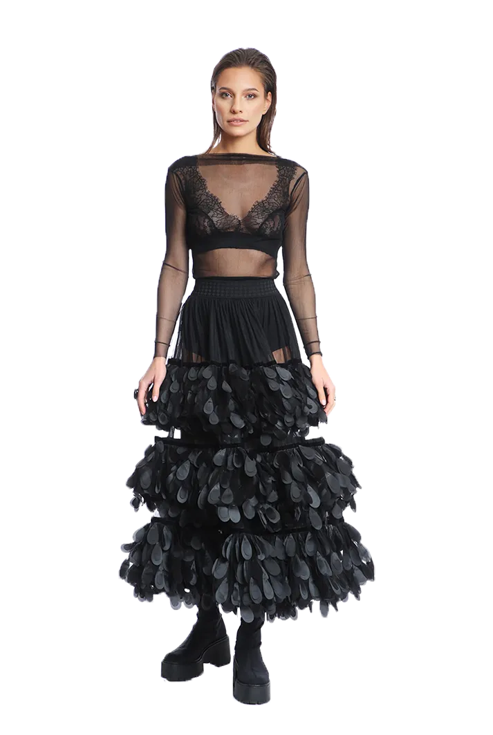 3D Ruffled Skirt