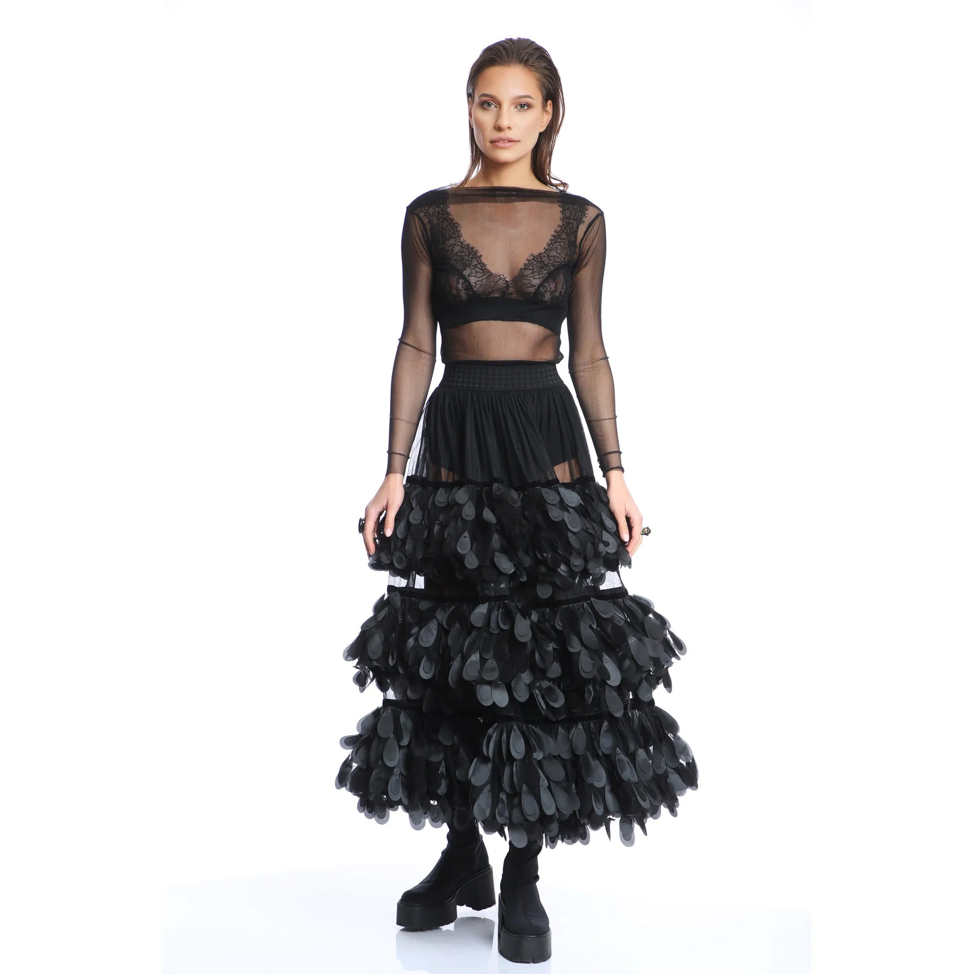 3D Ruffled Skirt