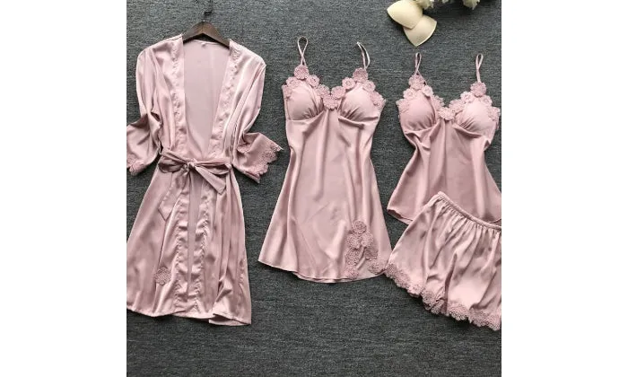 4-Piece Ladies Sexy Pyjama Sets