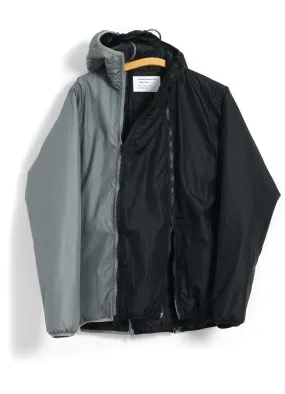 4 ZIPS PARKA | Black/Grey