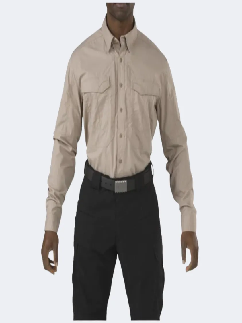 5-11 Brand Men Tactical 72399-55 Stryke Shirt Khaki