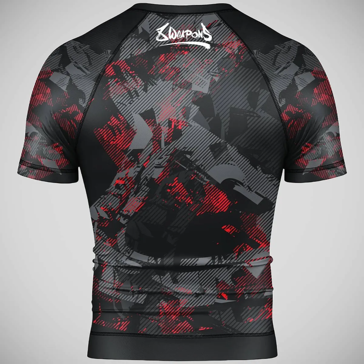 8 Weapons Hit 2.0 Short Sleeve Rash Guard Black/Red