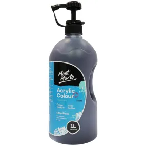 Acrylic Colour Signature 1L (33.8 US fl.oz) Bottle - Lamp Black