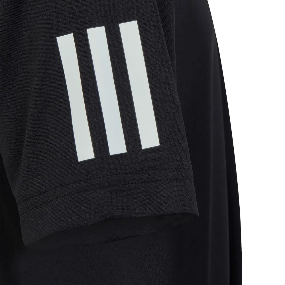 adidas Boys Club 3 Stripe Tee - Black