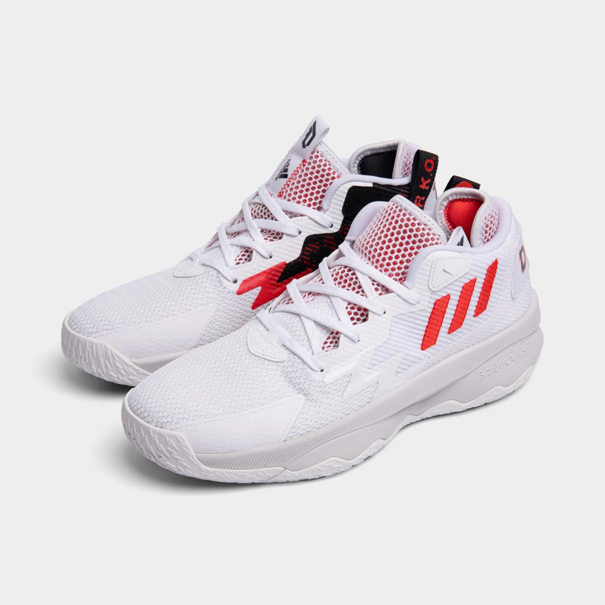 adidas Dame 8 Cloud White / Vivid Red - Core Black