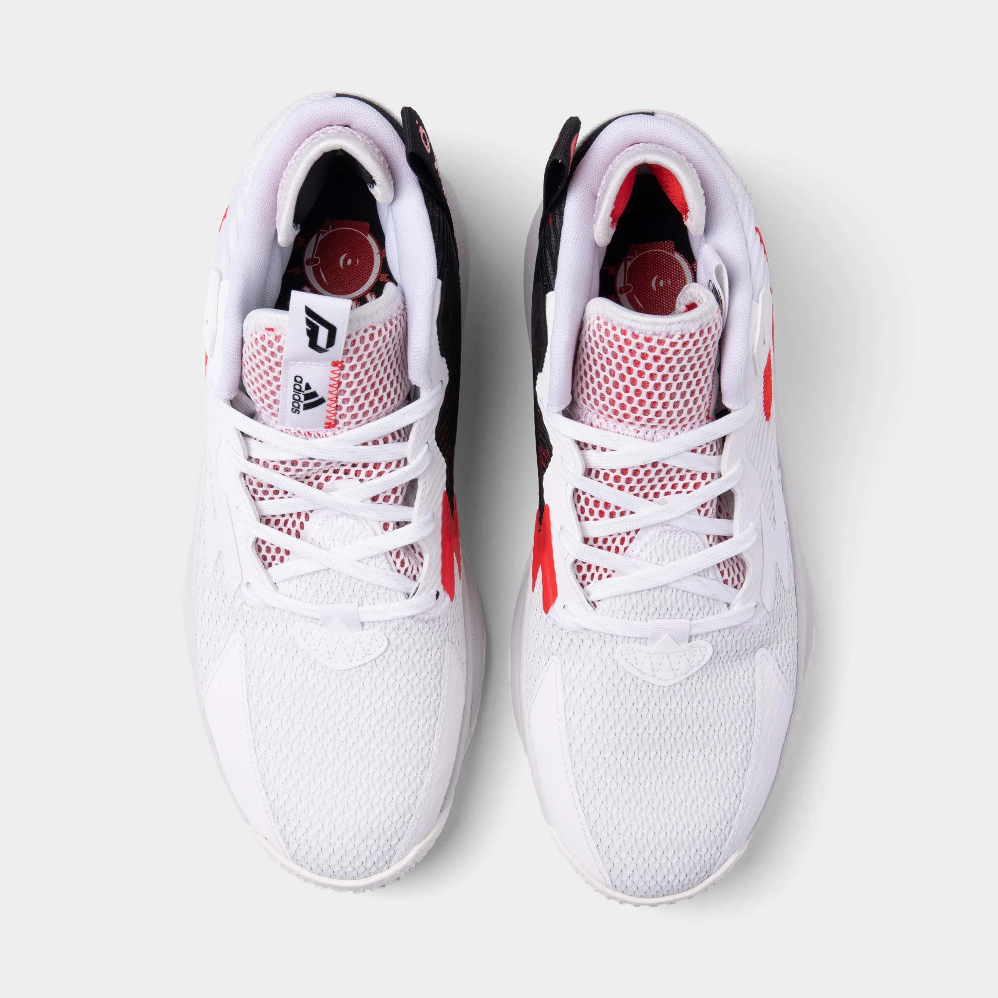 adidas Dame 8 Cloud White / Vivid Red - Core Black