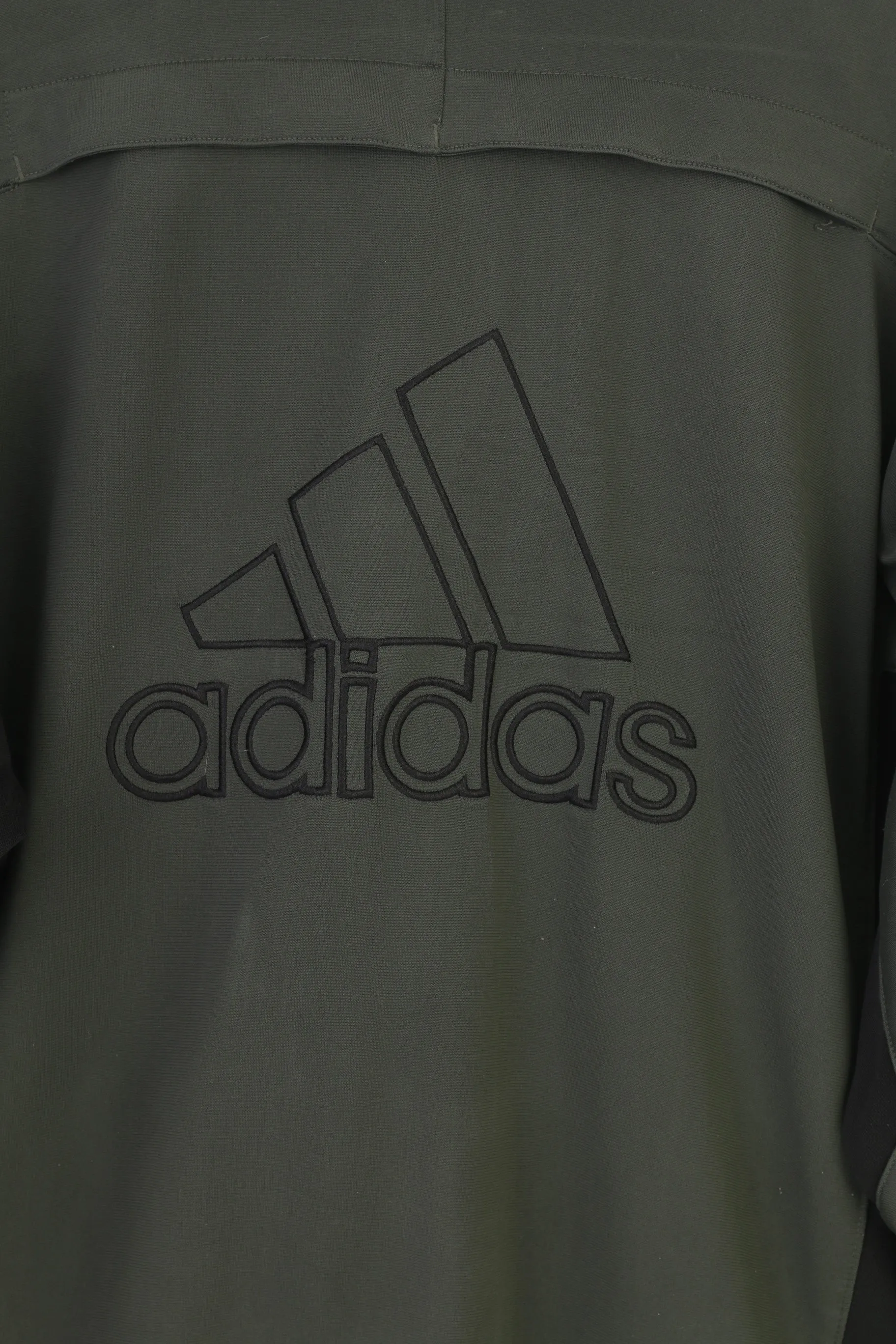 Adidas Men 44 L Sweatshirt Full Zipper Grey Sportswear Vintage Training 3 Stripes Top