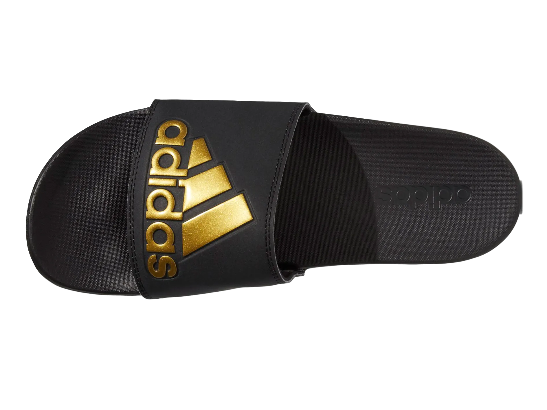 Adidas Mens Adilette Comfort Slide Black/Gold <br> EG1850