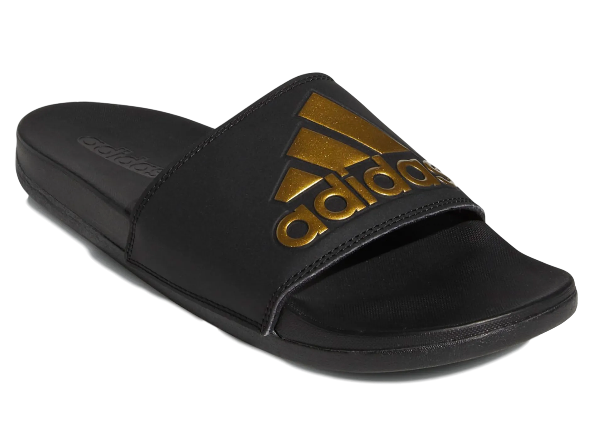 Adidas Mens Adilette Comfort Slide Black/Gold <br> EG1850