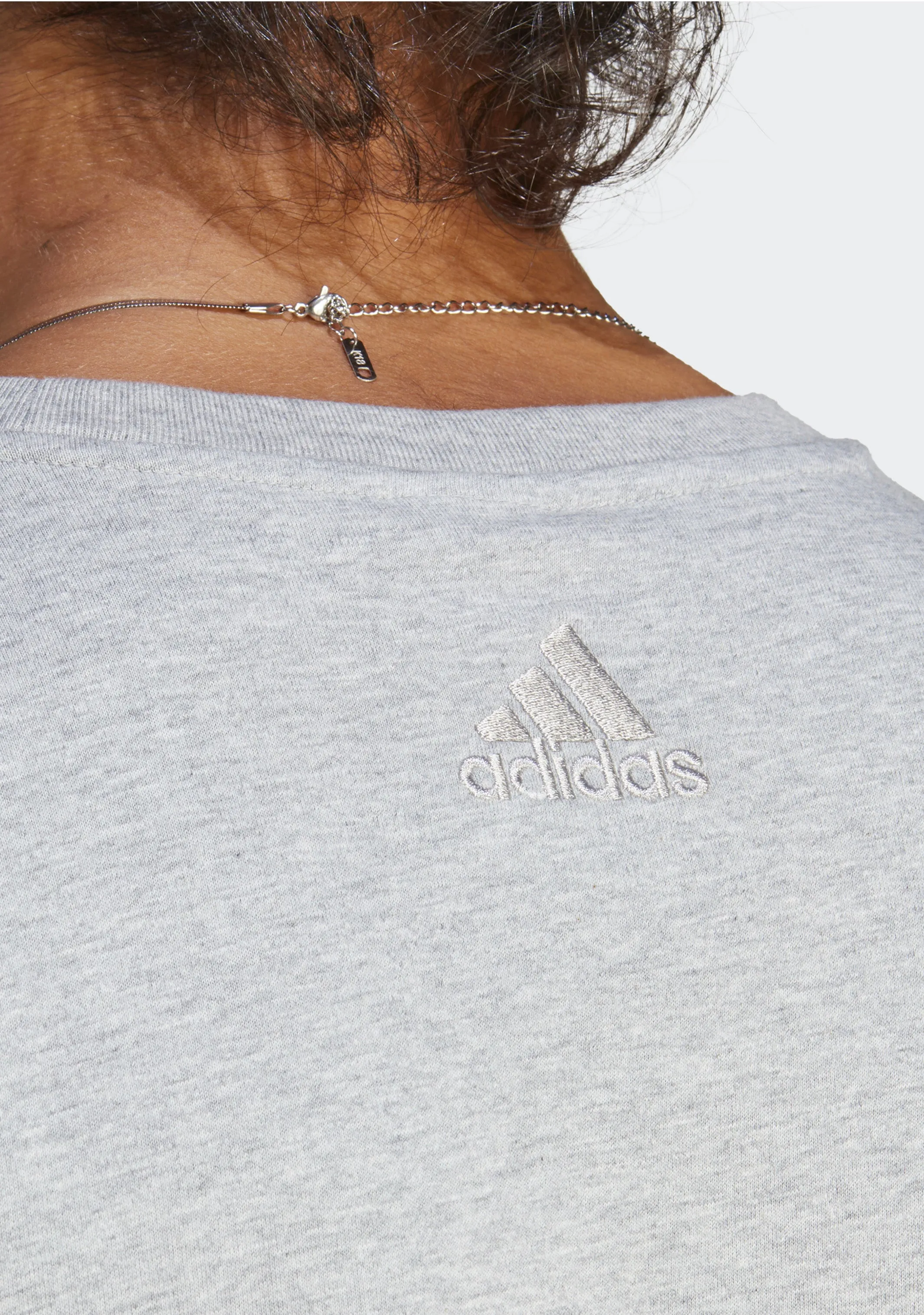 Adidas Men's Essentials Single Jersey Big Logo Tee Gray <br> IC9350