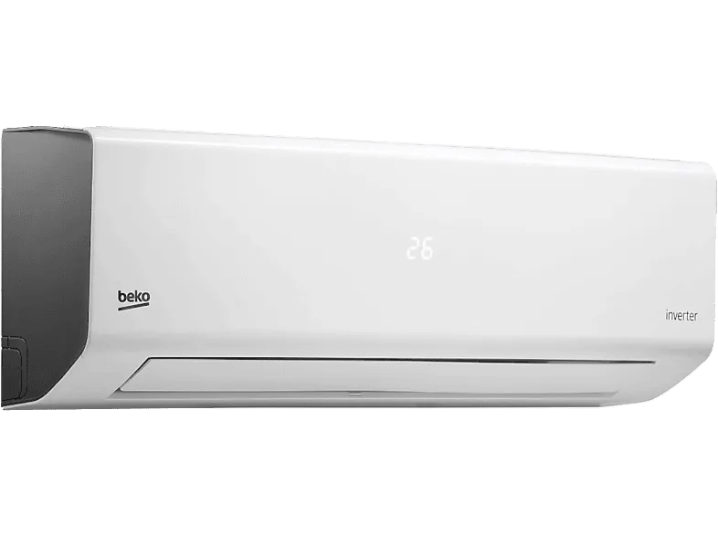 Aire acondicionado Split 1 x 1 - Beko BEHPI 120/ BEHPI 121, Inverter, 3010 fg/h, 60 dB(A), Deshumidificación, Blanco