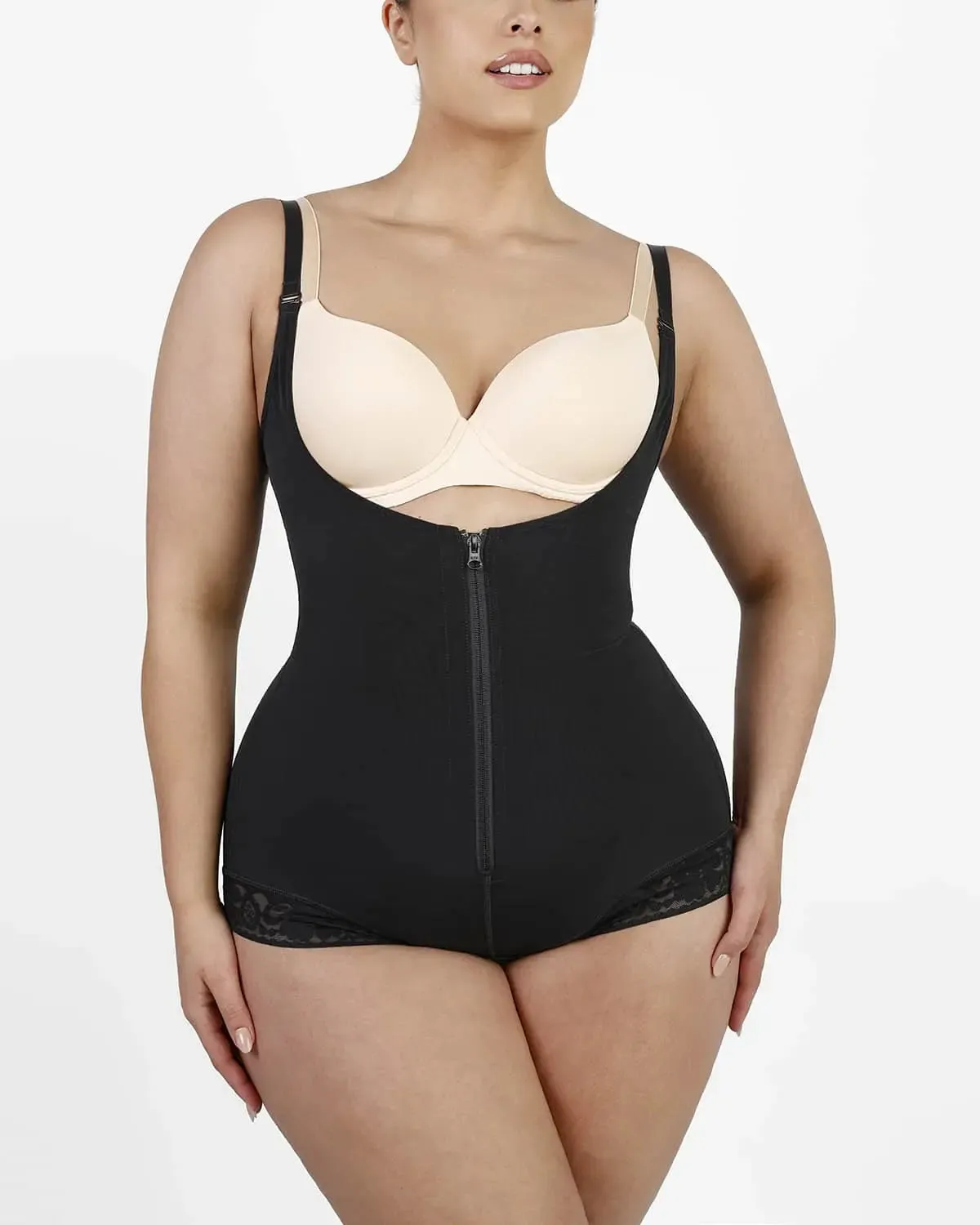 AirSlim® Lace Zipper Open Bust Shapewear