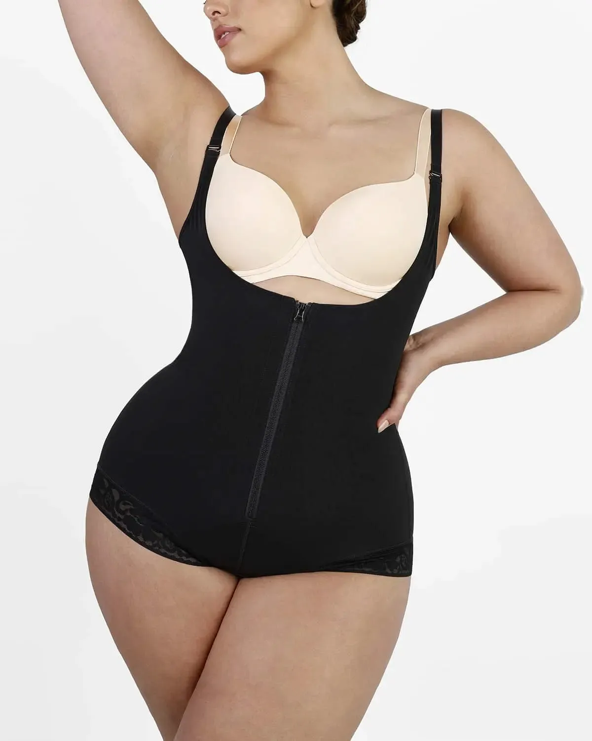 AirSlim® Lace Zipper Open Bust Shapewear