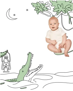 Alligator Sketch Baby Photo Backdrop Photo Prop Background Monthly Pictures Milestone Backdrop