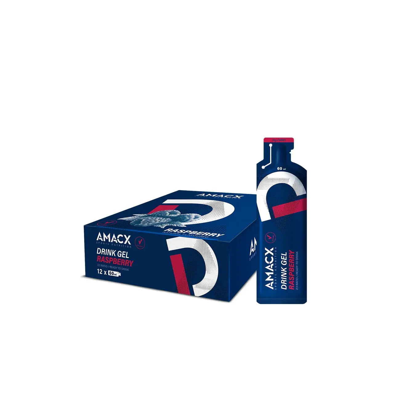 Amacx | Drink Gel | Raspberry | 12 Pack