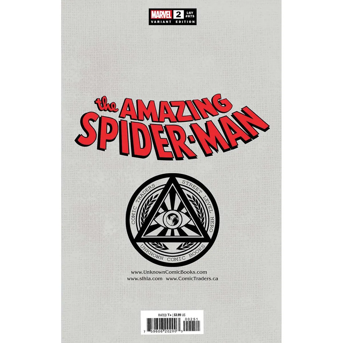 AMAZING SPIDER-MAN 2 UNKNOWN COMICS CREEES EXCLUSIVE VAR (05/04/2022) (05/25/2022)