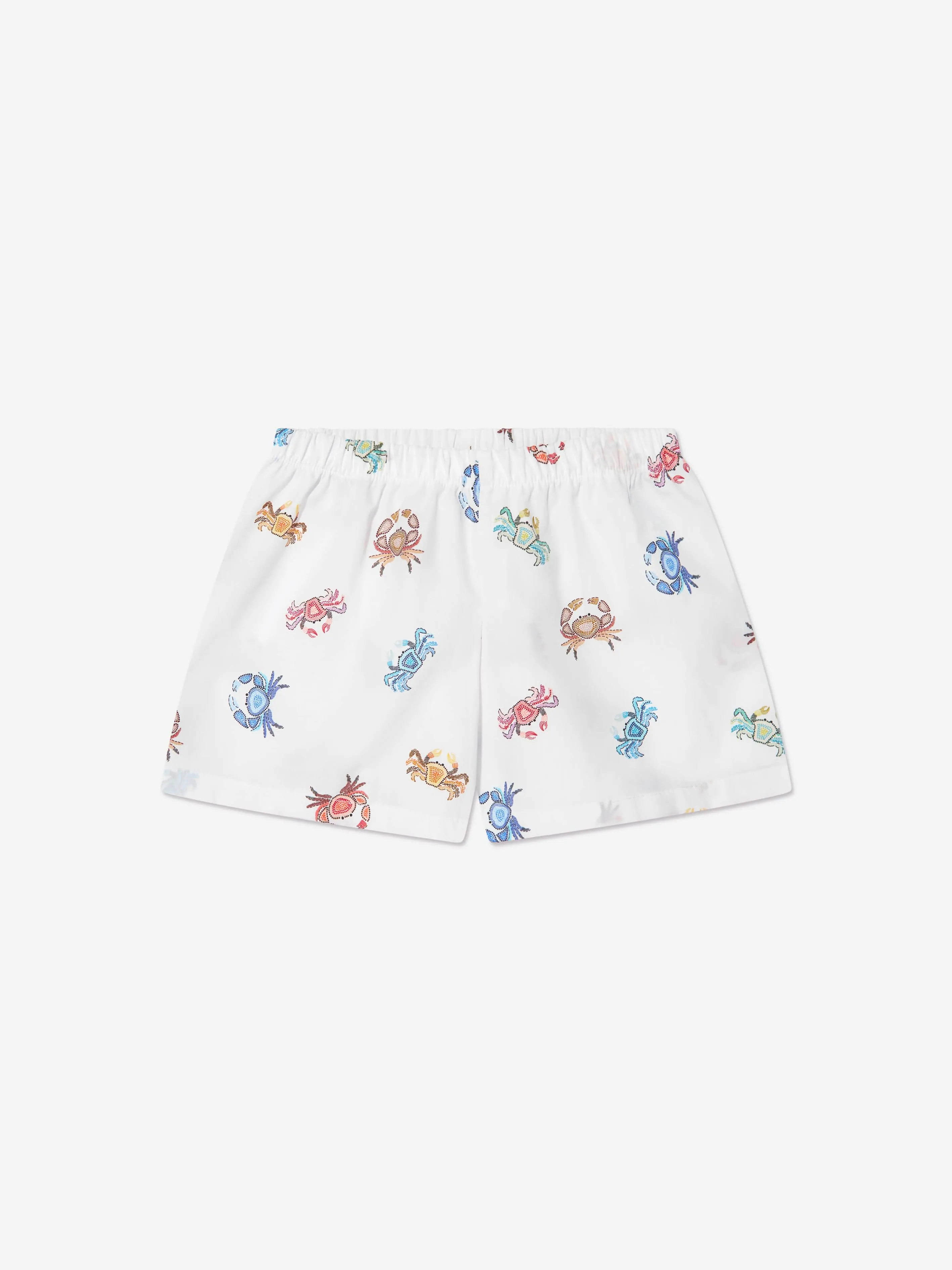 Amiki Children Boys Leon Crab Print Short Pyjama Set in White