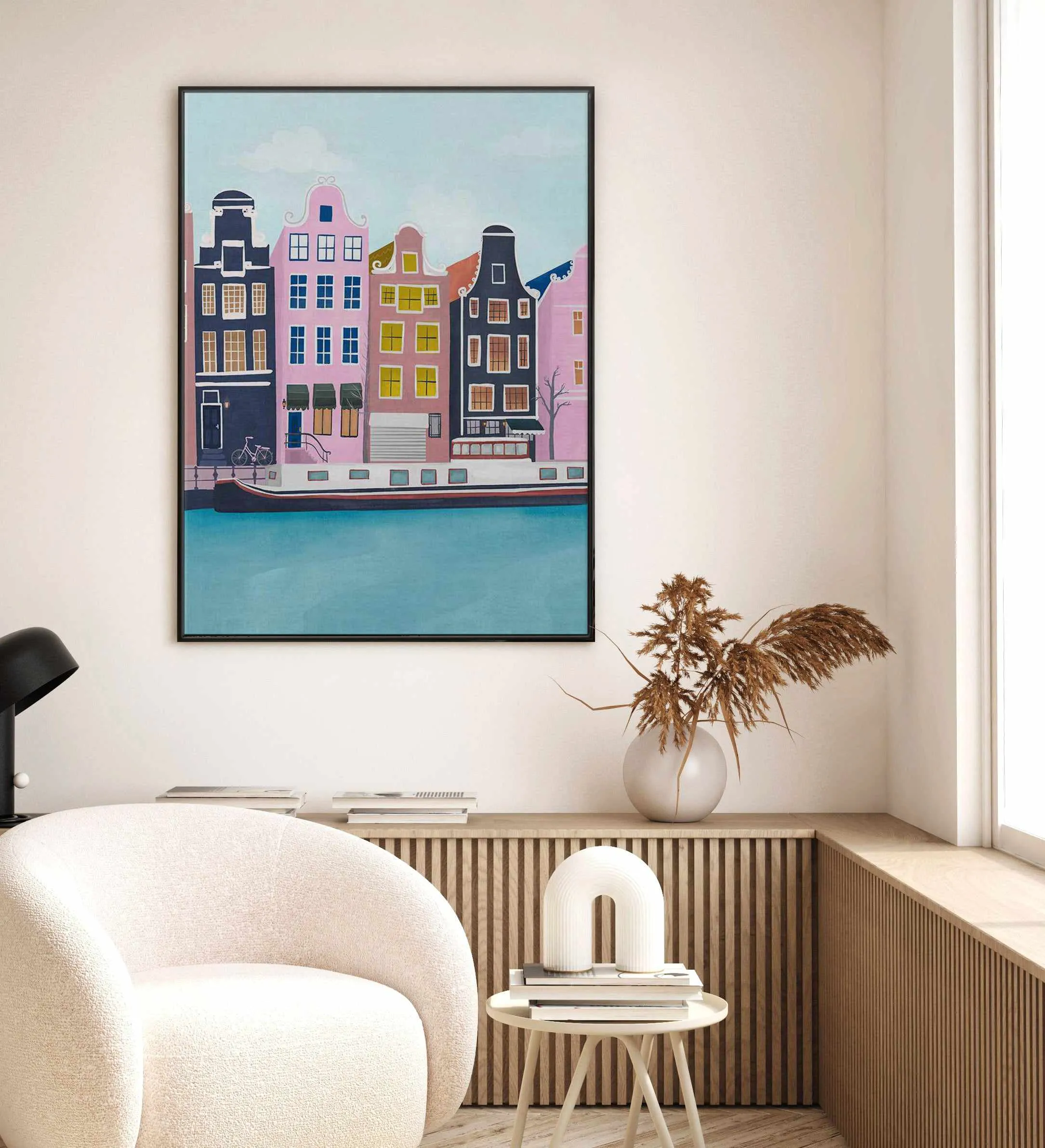 Amsterdam by Petra Lizde | Framed Canvas Art Print