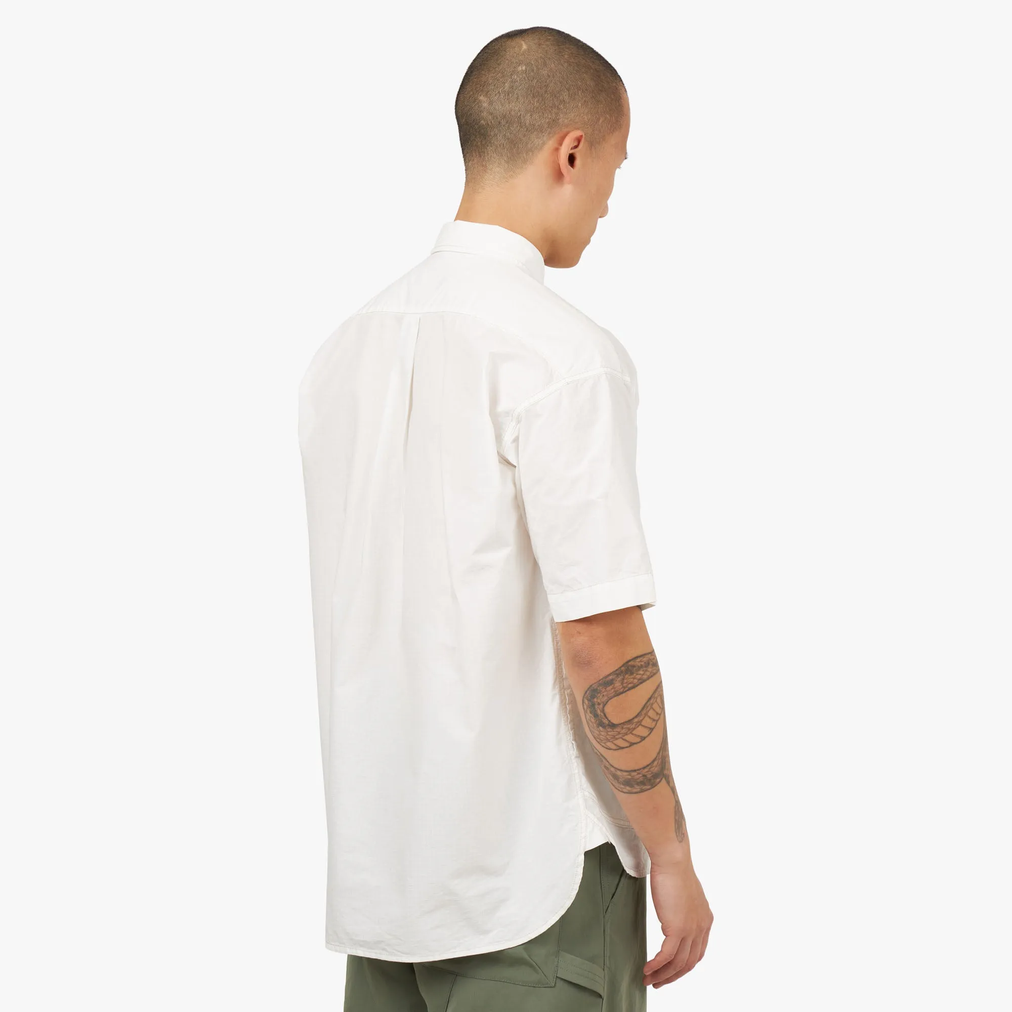 and wander Rip Short Sleeve Shirt / White