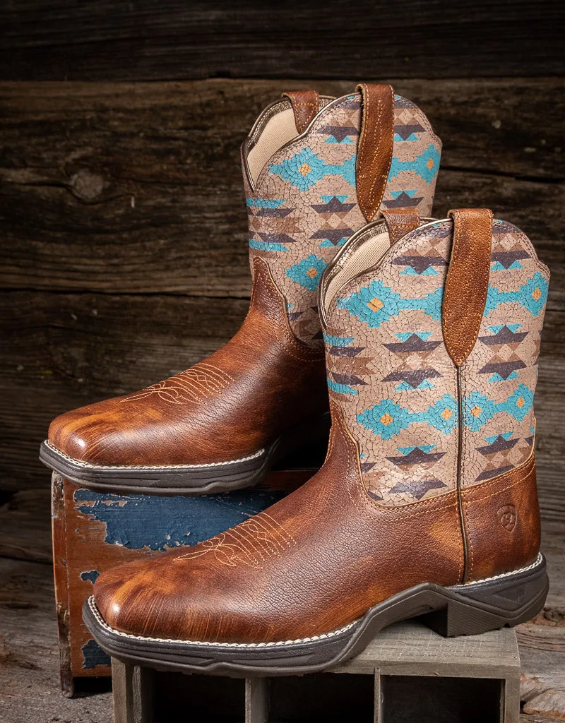 Anthem Shortie Savanna Aztec Print Cowgirl Boots 10042576