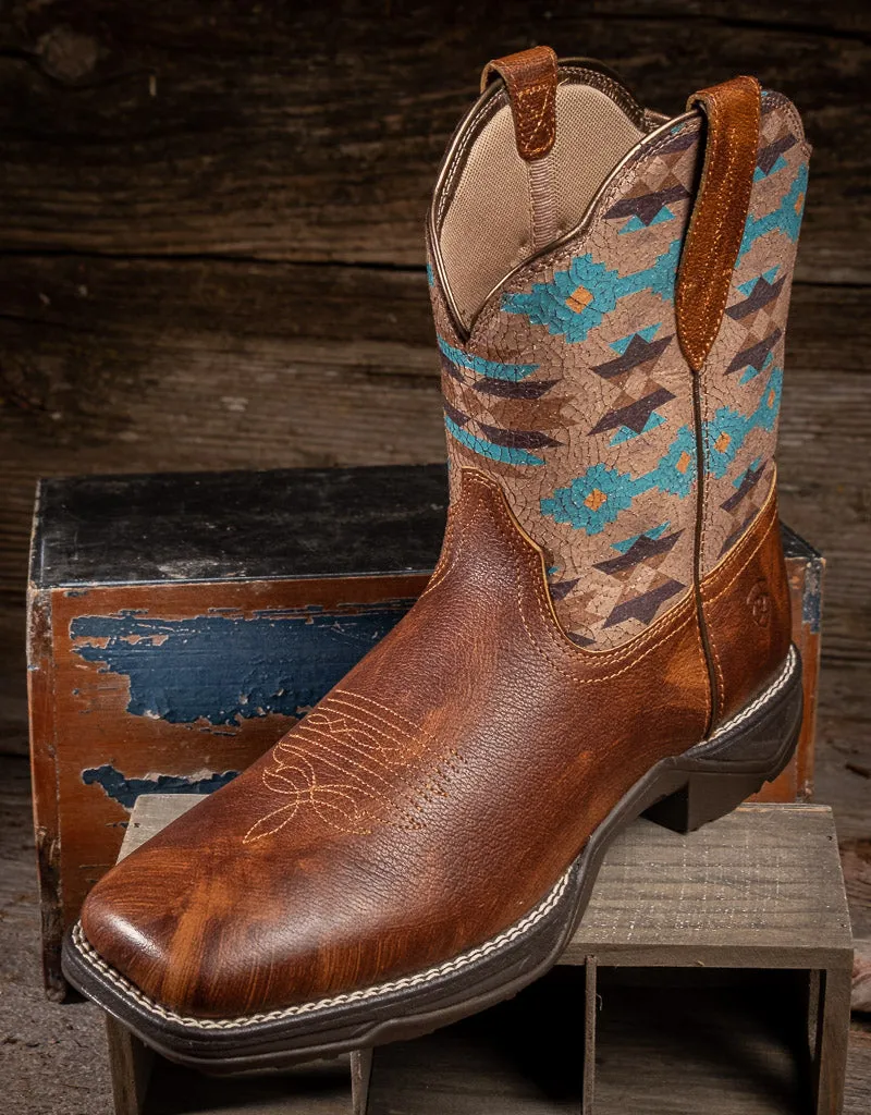 Anthem Shortie Savanna Aztec Print Cowgirl Boots 10042576