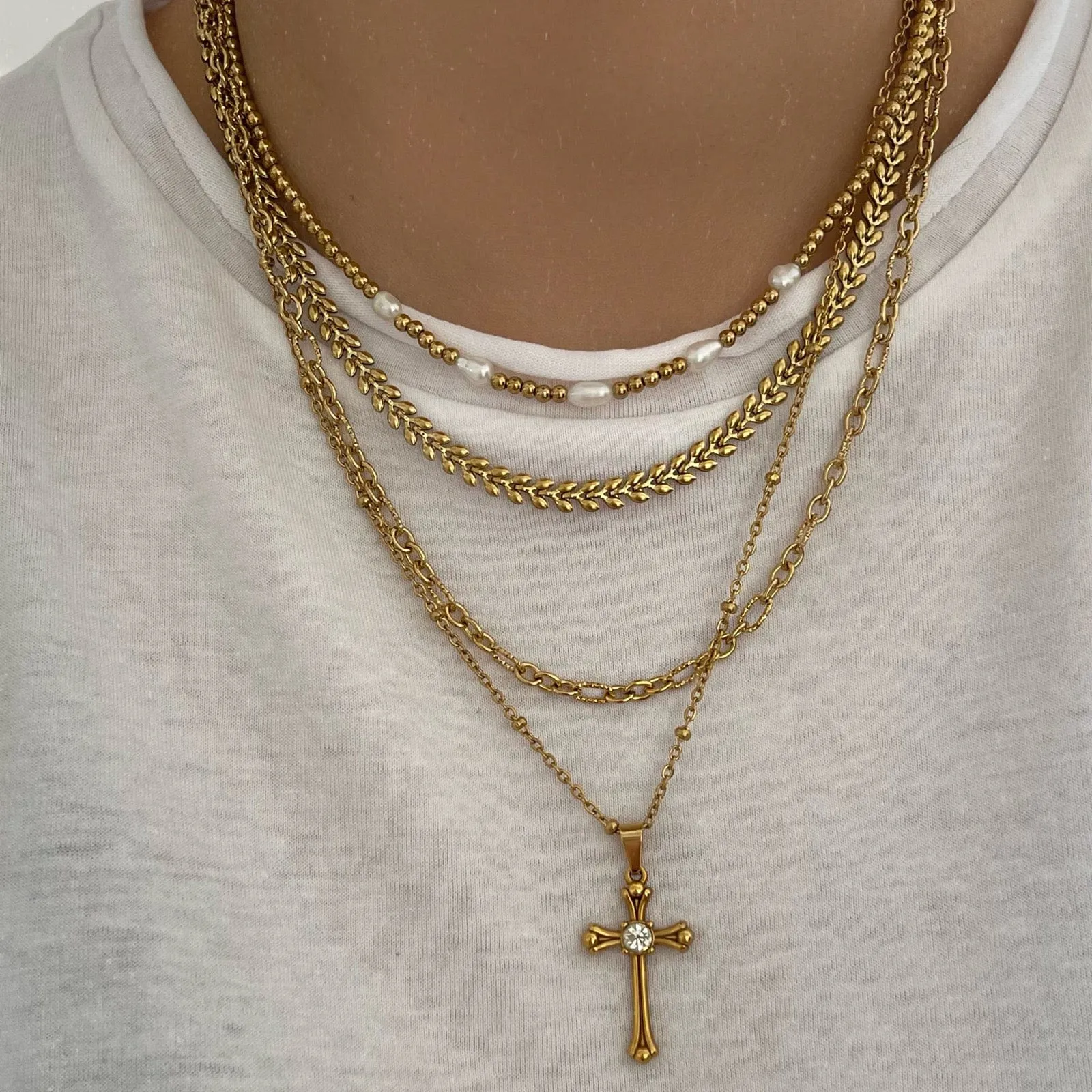 Antonella Cross Necklace