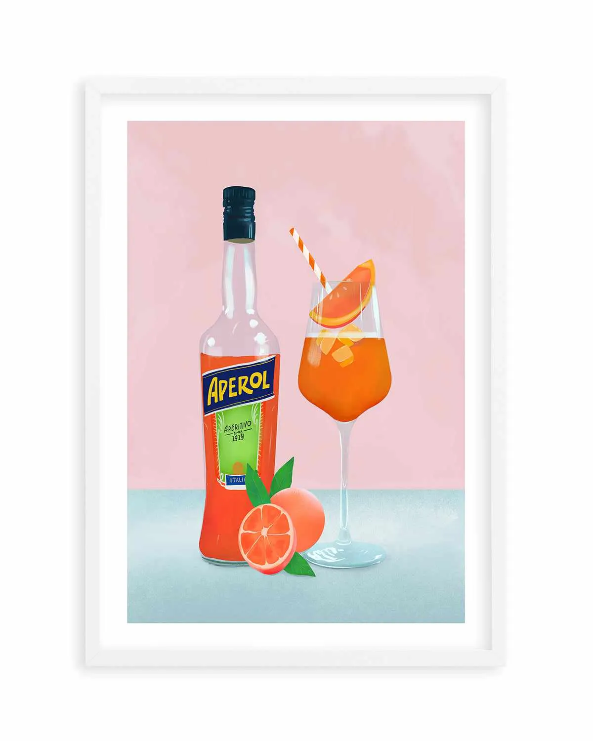 Aperol Spritz Cocktail by Petra Lizde Art Print