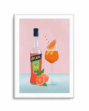 Aperol Spritz Cocktail by Petra Lizde Art Print