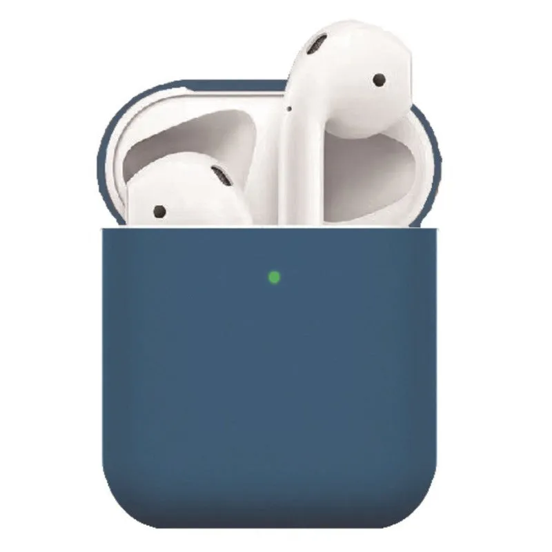 Apple AirPods (1. & 2. gen.) Ultra Tyndt Silikone Cover - Mørkeblå