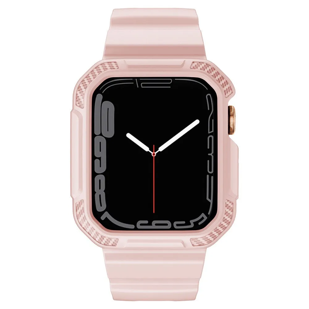 Apple Watch (38/40/SE/41MM) Plastik Cover og Rem - Lyserød