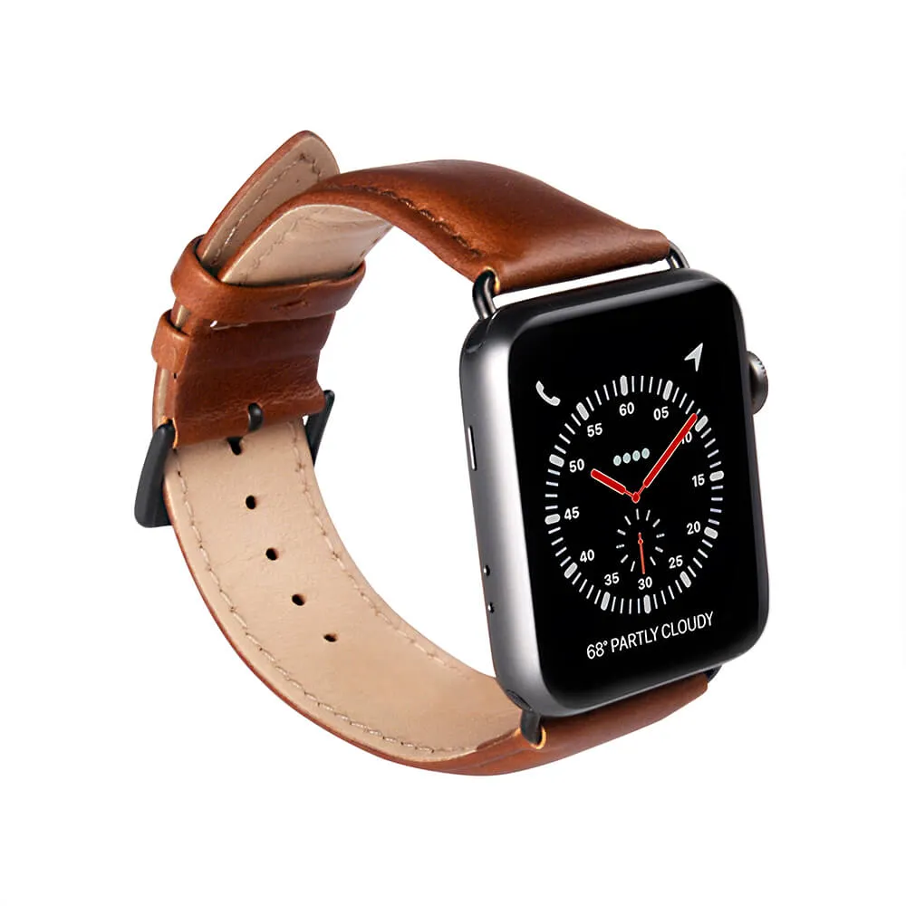 Apple Watch (42/44/SE/45/49mm) GEAR Buffalo Ægte Læder Rem - Brun