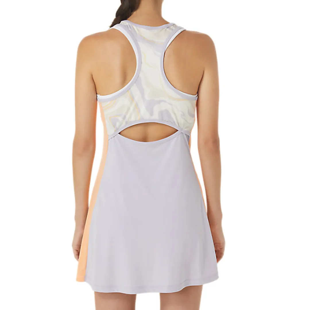 Asics Court Graphic Women Dress - Brilliant White/Dusk Violet