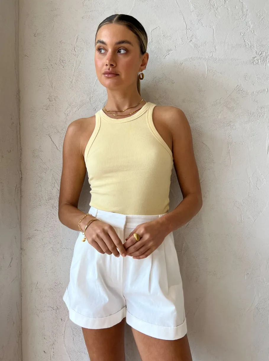 Assembly Label Ciel Organic Rib Tank in Lemon