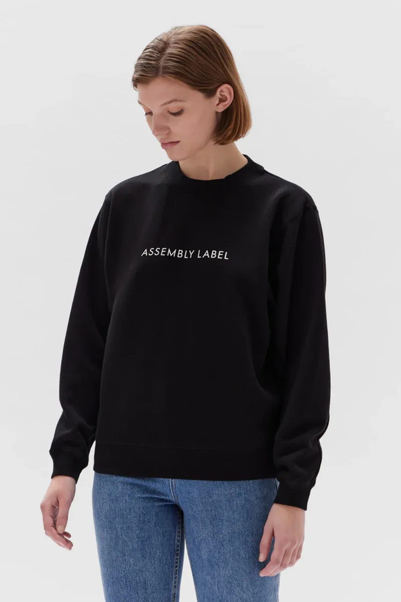 Assembly Label - Logo Fleece - True Black/White