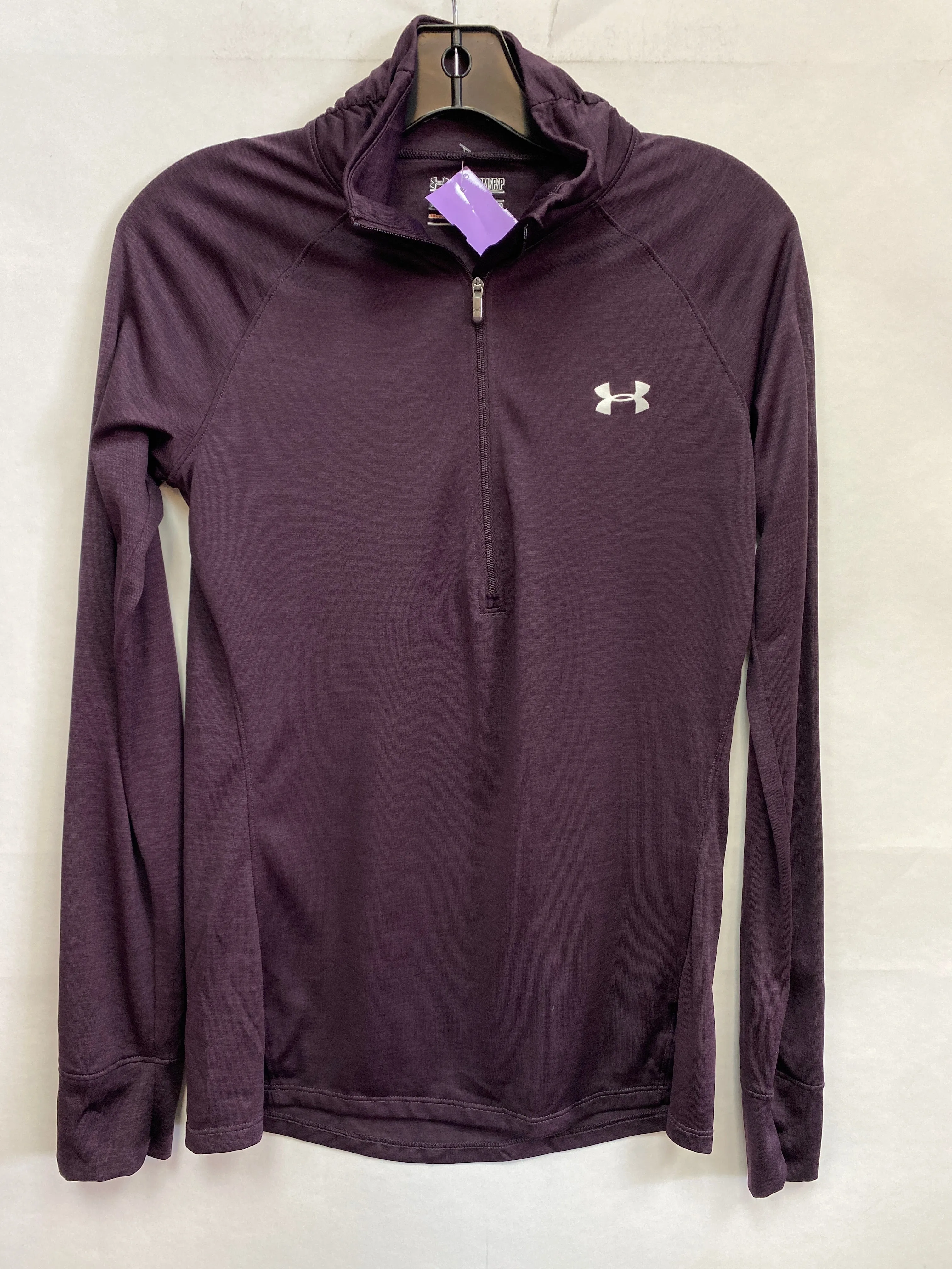 Athletic Top Long Sleeve Collar By Under Armour  Size: S